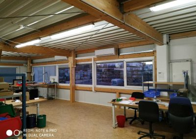 Werkstatt ausgestattet mit Klimageräten