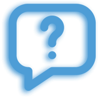 FAQ Sprechblase mit Fragezeichen