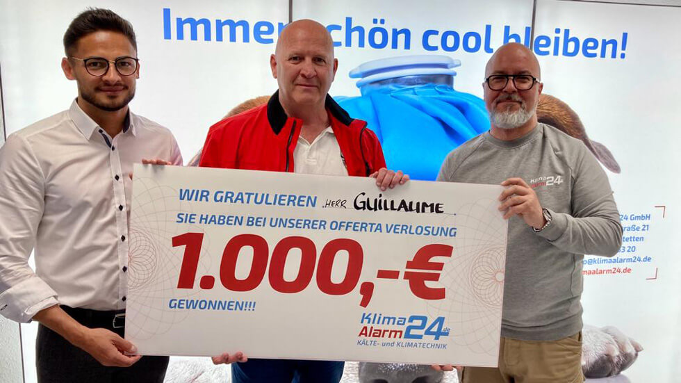Gewinnspiel Offerta Bild mit dem Gewinner des Gewinnspiels